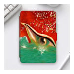 BHTZHY Kindle Case For Amazon Kindle Paperwhite 1/2/3 Cover Sea Bream Red Big Fishultra Slim Case For Tablet