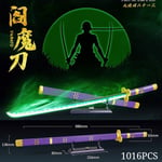 1016 kpl Anime One Piece Roronoa Zoro Yamato malli Rakennuspalikat Tiilisarja 98cm Katana Puukkofiguurisarja Lasten lelut Lahja