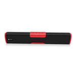 Audio d'ordinateur avec support de téléphone Haut-parleur Bluetooth sans fil Portable Mini Vard Subwoofer Rechargeable, Rouge