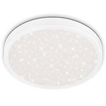 BRILONER - Lampe de plafond LED avec ciel étoilé, couleur de lumière blanc neutre, cadre en métal, lampe LED, plafonnier LED, lampe de salon, lampe de chambre, lampe pour enfants, 38x5 cm, blanc