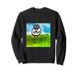 Whimsy in the Field, Funny, eccentric, fanciful Sweatshirt