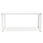 Bureau Design en Bois "Hovik" 160cm Blanc