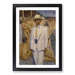 Big Box Art Eugene Jansson Man in a Panama Hat Framed Wall Art Picture Print Ready to Hang, Oak A2 (62 x 45 cm)