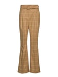 Birgitte Herskind Note Pants Vida Byxor Brun [Color: CAMEL CHECKS ][Sex: Women ][Sizes: 34,36,38,40 ]