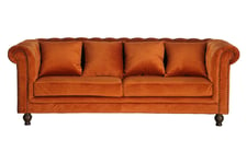 Velvet Sammetssoffa 3-sits - Orange 3 sits soffa Venture Home