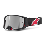 Crossbriller Alpinestars Supertech Corp Svart-Rød-Mirror Silver