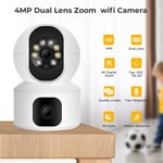 Merkmak - Camera de Surveillance interieure ptz ip WiFi 4MP hd Dispositif de securite sans fil Avec double ecran Babyphone video Vision nocturne