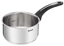 Tefal Emotion Casserole 18 cm inox, Garantie 10 ans, Base épaisse pour une diffusion de chaleur homogène, Design élégant, Poignée robuste, Induction E3012904, Argenté