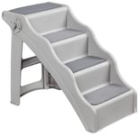 Amazon Basics Escalier pliable pour chiens et chats, Gris, 37,1 x 57,8 x 49,5 cm