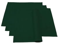 Lemos Home Lot de 4 Sets de Table Environ 46 x 36 cm en Coton Plusieurs Couleurs (Vert foncé)