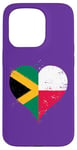 iPhone 15 Pro Vintage Flag in Heart for Jamaica Poland A Jamaican Polish Case