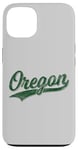 Coque pour iPhone 13 Oregon Classic Varsity, style maillot de sport vintage