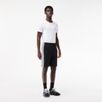 Lacoste Short Jogger color-block imprimé en molleton non gratté Taille XS Noir/gris Chine