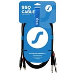 Ssq Rcajm1 Ss-1427 Cable 2x Rca - 2x Jack Mono 6 3 Mm 1 M Black