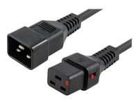 Microconnect - Strömkabel - Iec 60320 C20 Till Iec 60320 C19 Låst - Ac 250 V - 16 A - 2 M - Svart