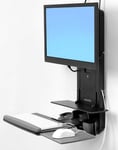 Ergotron StyleView Sit-Stand Vertical Lift  Patient Room monteringssett - for LCD-skjerm / tastatur / mus / strekkodeskanner - svart