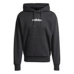 adidas Homme Essentials Linear Fleece Hoodie, Black/White, L