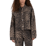 Neo Noir Emilia Leopard Jacket Beige