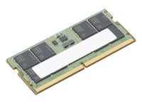 Lenovo ThinkPad - DDR5 - module - 32 Go - SO DIMM 262 broches - 5600 MHz / PC5-44800 - vert - pour Legion T5 26; ThinkCentre M70q Gen 5; M90q Gen 5; ThinkPad L14 Gen 5; P14s Gen 5