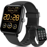 Yoever Montre Connectée Homme Femme avec Appel Bluetooth, 1,8" Smartwatch avec Alexa Intégré, SpO2, Sommeil Moniteur, Fréquence Cardiaque,Etanche IP68 Montre pour Android iPhone