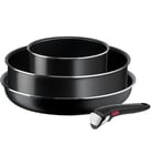 Batterie De Cuisine Tefal Ingenio Easy Cook N Clean Black 4 Pcs