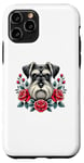 iPhone 11 Pro Roses Flowers Miniature Schnauzer Schnauzers Case