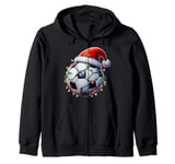 Futbol Table Soccer Table Football Christmas Hat Xmas Zip Hoodie