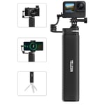 TELESIN Battery Handle Mount 10000mah Power Stick for GoPro Hero 13 12 11 10 9 8 7 insta360 X4 X3 DJI and Smartphone PD/QC Charging Battery Selfie Vlog Tripod Monopod Attachment