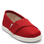 TOMS Unisex Kids Tiny Alpargata Loafer Flat, Red, 4 UK