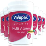 6x Valupak Multi-Vitamin 50 One-a-Day Tablets Multivitamin