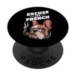 Bulldog français Excuse My Frenchie Vintage Bulldog Lover PopSockets PopGrip Adhésif