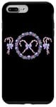 Coque pour iPhone 7 Plus/8 Plus Couronne de Noël gothique pastel avec tête de mort, canne à sucre d'orge, esthétique