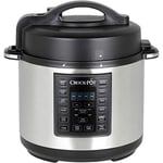 Crockpot Express Pressure Cooker | 12-in-1 Programmable Multi-Cooker | Slow Cooker | Food Steamer and Saute | 5.6 L | Energy Efficient | Stainless Steel [CSC051]