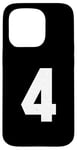 iPhone 15 Pro #4 Jersey Varsity Uniform Number Sport Case