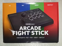 ARCADE FIGHT STICK WIRED (PC/PS/XBOX/SWITCH) - USB PLUG AND PLAY NEW (MAXX TECH)