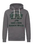 Superdry Workwear Flock Graphic Hoodie Grå