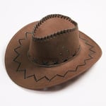 Länsi-Cowboy Caps Vaaleanpunainen hattu naisille Tyttö Tiara Cowgirl Hattu Loma-asu Juhlahattu Vanhemman lapsen hattu matkustava rantalakki