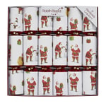 Traditional Santa Large Handmade Luxury Christmas Crackers (6 Pack)