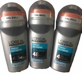 L'Oréal Men Roll On Anti Perspirant Fresh Extreme 48H Deodorant 3 x 50ml