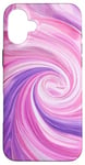 iPhone 16 Plus Swirl Pink Color Illustration Pattern Abstract Art Case