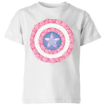 Marvel Captain America Flower Shield Kids' T-Shirt - White - 3-4 ans