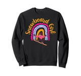 Snowboard Girl Boho Rainbow Winter Sports Snowboarder Sweatshirt