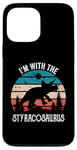 iPhone 13 Pro Max I'm With The Dinosaur Styracosaurus, Retro Dino Gifts Kids Case