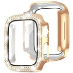 Heltäckande Skal Rhinestone Apple Watch Series 4-6 40mm roséguld