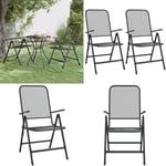 Vidaxl - Chaises pliables de jardin 2 pcs Maille métallique Anthracite - chaise pliable de jardin - chaises pliables de jardin - Home & Living