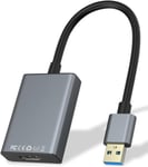 Adaptateur Usb Vers Hdmi 1080P, Usb 3.0/2.0 Vers Hdmi,Multi Moniteur Miroir/Expansion Câble Convertisseur Vidéo Hd Pour Pc, Ordinateur Portable, Hdtv, Compatible Windows Xp/7/8/10/11 (Non Mac, Vista)