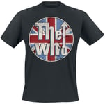 The Who Distressed Union Jack T-Shirt black