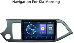 QXHELI Navigation GPS Lecteur Multimédia Radio Android 9 Pouces Voiture De Navigation GPS Bluetooth WiFi/SWC/MirrorLink/HD Écran Tactile pour KIA Picanto Matin