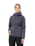 Jack Wolfskin Women's Windhain Hoody W Softshell Jacket, Dolphin, S