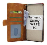 Zipper Standcase Wallet Samsung Galaxy S23 FE 5G (Brun)